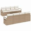 vidaXL Ensemble de Canap&eacute;s avec coussin 7 pcs Beige et cr&egrave;me polyrotin