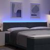 vidaXL T&ecirc;te de lit LED Gris fonc&eacute; 200 cm Cuir synth&eacute;tique