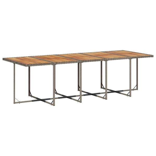 vidaXL Ensemble &agrave; manger de jardin coussins 13 pcs gris r&eacute;sine tress&eacute;e