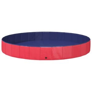 vidaXL Piscine pour Chien &Oslash;300 x 38 cm PVC &eacute;pais Rouge
