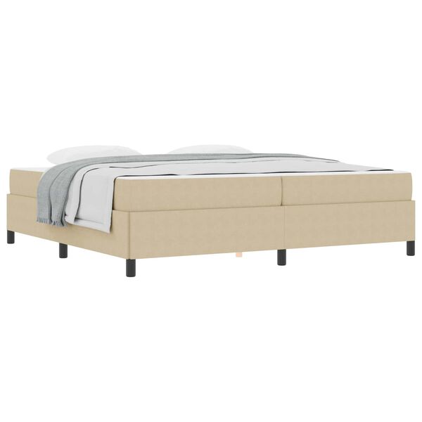 vidaXL Cadre de lit avec matelas Gris Vert Clair 200 x 200 cm tissu