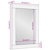 vidaXL Miroir de bain 50x70x2,5 cm bois de manguier massif et verre