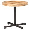 vidaXL Table de bistro Ronde &Oslash;80x75 cm Bois de manguier brut