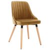 vidaXL Chaises &agrave; manger lot de 2 Marron Velours