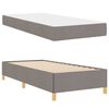 vidaXL Cadre de lit avec matelas Taupe 90 x 190 cm tissu