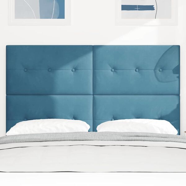 vidaXL T&ecirc;te de lit avec t&ecirc;te de lit Bleu fonc&eacute; 160 cm Cuir synth&eacute;tique