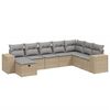 vidaXL Salon de jardin avec coussins 8pcs m&eacute;lange beige r&eacute;sine tress&eacute;e