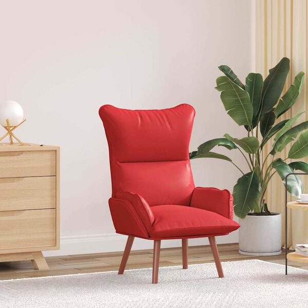 vidaXL fauteuil Rouge 69 x 74 x 93 cm Cuir artificiel