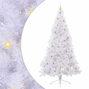 vidaXL Sapin de No&euml;l artificiel Blanc 240 cm PVC et Acier