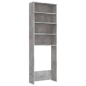 vidaXL Meuble pour machine &agrave; laver Gris b&eacute;ton 64x24x190 cm