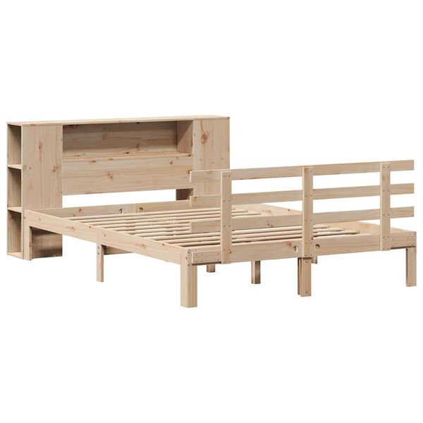 vidaXL Lit biblioth&egrave;que sans matelas 120x190 cm bois de pin massif