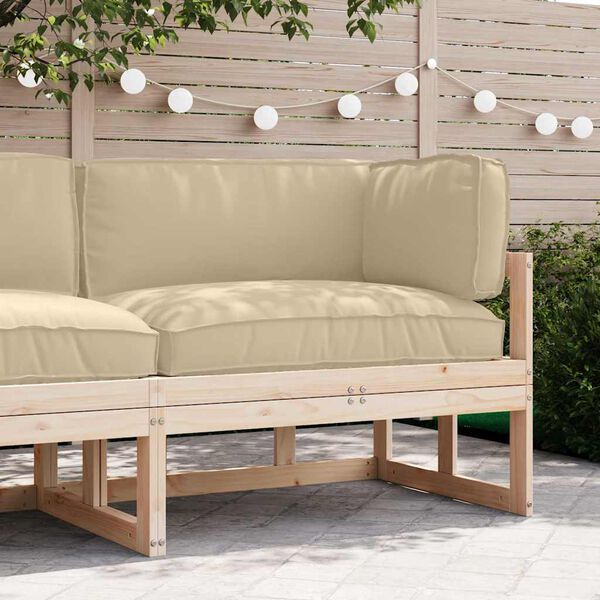 vidaXL Set de coussins de palette 3 pcs Beige Tissu Oxford