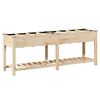 vidaXL Cache-pot de jardin Beige 203,5 x 53 x 76,5 cm