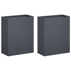 vidaXL Cache-pot de jardin 2 pc Anthracite 40 x 20 x 50 cm