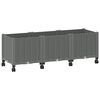 vidaXL Jardini&egrave;re avec Roues Gris clair 120 x 40 x 44 cm PP
