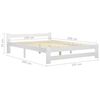 vidaXL Cadre de lit sans matelas blanc bois massif 140x200 cm