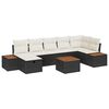 vidaXL Ensemble de canap&eacute; de jardin 8 pc Noir polyrotin