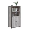 vidaXL Buffet haut sonoma gris 62x36x121,5 cm bois d'ing&eacute;nierie