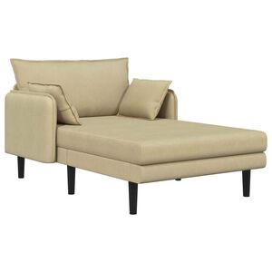 vidaXL Grande m&eacute;ridienne Vert gris Tissu en velours c&ocirc;tel&eacute;