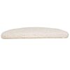 vidaXL Tapis d'escalier 10 pi&egrave;ces 65 x 21 x 4 cm Blanc Demi-rond Grand