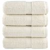 vidaXL Serviettes de toilette premium SOLUND 4 pi&egrave;ces Cr&egrave;me 30x30 cm