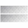 vidaXL Nez de marche 2 pc 70 x 20 cm Argent&eacute; Aluminium Rectangulaire