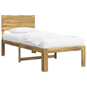 vidaXL Cadre de lit simple avec t&ecirc;te de lit ROSTOCK Blanc 75 x 190 cm