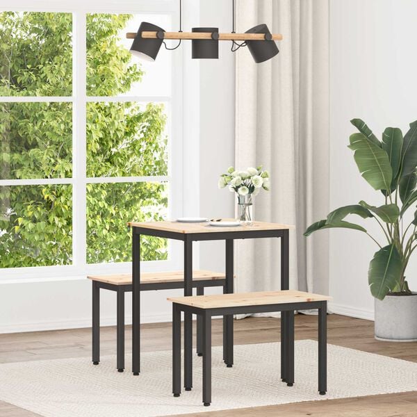 vidaXL Table de salle à manger / Table de repas Naturel