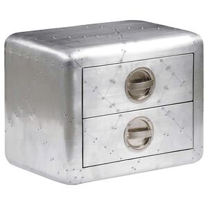 vidaXL Table de coin avec 2 tiroirs vintage style d'aviation