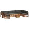 vidaXL Ensemble de canap&eacute;s d'ext&eacute;rieur 11 pc Naturel et Anthracite