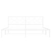 vidaXL Cadre de lit métal sans matelas et tête de lit blanc 183x213 cm