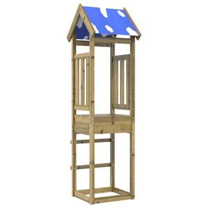 vidaXL Tour de jeu Marron 52,5 x 46,5 x 208 cm Bois solide impr&eacute;gn&eacute;