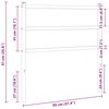 vidaXL T&ecirc;te de lit m&eacute;tal noir 90 cm