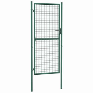 vidaXL Portail de cl&ocirc;ture en acier 100x200 cm vert