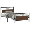 vidaXL Cadre de lit sans matelas ch&ecirc;ne marron 107x203 cm