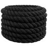 vidaXL Corde en coton 40 mm 25 m Noir 100% Coton