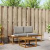 vidaXL Ensemble de canap&eacute;s d'ext&eacute;rieur avec coussin 3 pcs Naturel