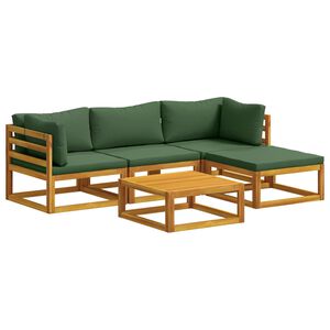 vidaXL Ensemble de Canap&eacute;s 5 pc Naturel Bois d'Acacia Massif