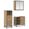 vidaXL Ensemble de mobilier de salle de bain 3 pc Ch&ecirc;ne artisanal