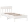vidaXL Cadre de lit sans matelas blanc 90x200 cm bois de pin massif