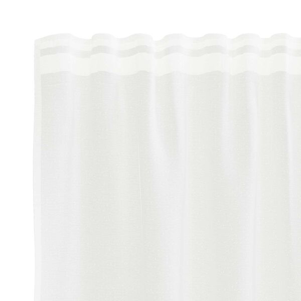 vidaXL Rideau en Dentelle Floral Blanc 260 x 400 cm Polyester