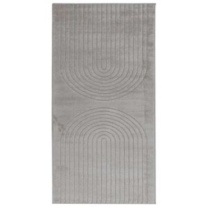 vidaXL Tapis de surface Rectangulaire HUARTE Gris 150 x 80 cm