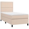 vidaXL Sommier &agrave; lattes de lit avec matelas Cappuccino 100x200 cm