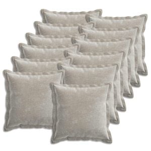 vidaXL Housse de coussin 12 pcs HOUTEN Gris clair 45 x 45 cm