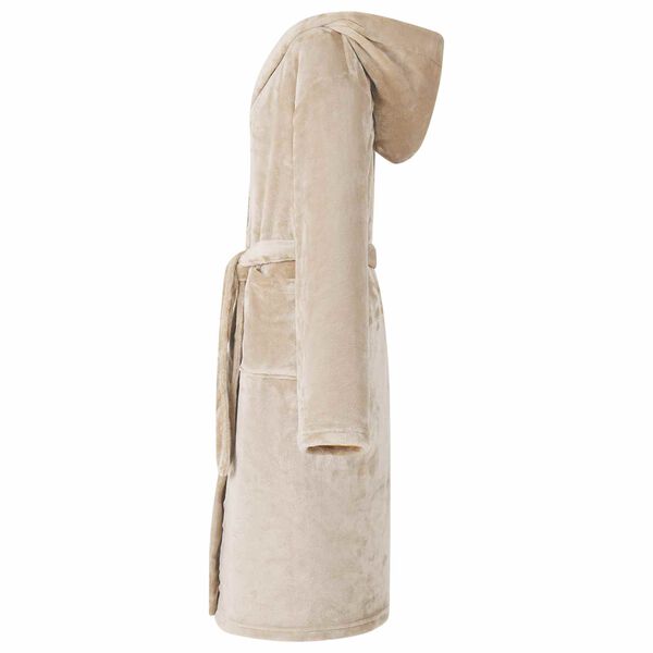 vidaXL Peignoir avec capuche Beige l Flanelle