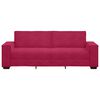vidaXL Canapé à 3 places Rouge bordeaux 180 cm Velours