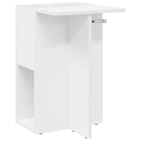vidaXL Table d'appoint Blanc 35 x 40 x 55 cm Bois d'ing&eacute;nierie