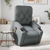 vidaXL Fauteuil inclinable de massage électrique gris similicuir