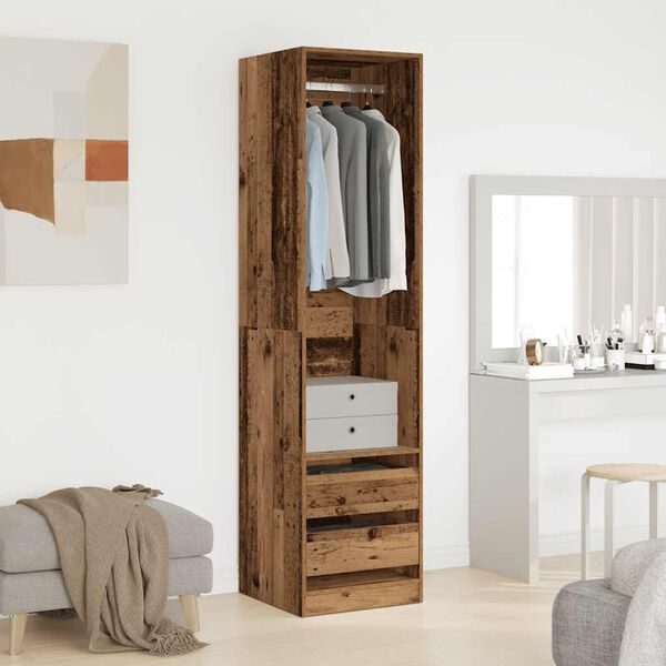 vidaXL Garde-robe vieux bois 50x50x200 cm bois d'ingénierie