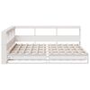 vidaXL Lit bibliothèque sans matelas blanc 140x190 cm bois pin massif